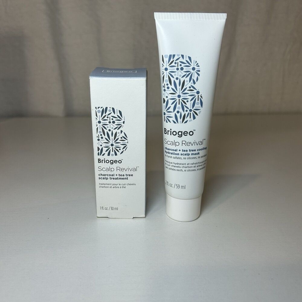 Briogeo Scalp Revival Duo Charcoal + Tea Tree Scalp Treatment Scalp Mask New